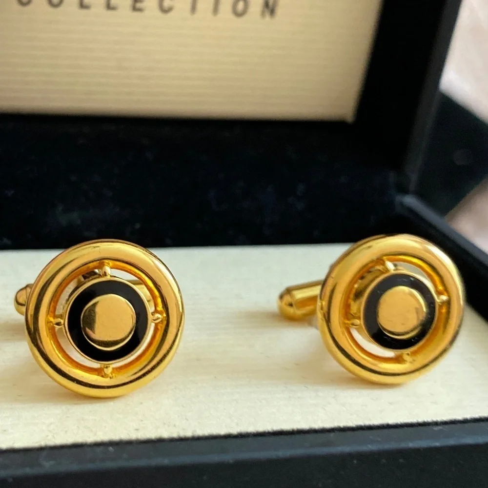 Cufflinks Vintage RBM Collection Black & Gold